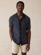 Short-Sleeve Sweater Shirt - Northern Depths Stripe