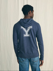 Yale Sunwashed Slub Hoodie - Blue Nights