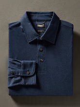 Movement™ Long-Sleeve Pique Polo - Harbor Night Heather
