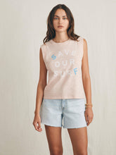 Surfrider Sunwashed Midweight Organic Muscle Tank - Peach Whip