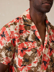 Short Sleeve Reserve Basque Camp Shirt - Wildwood Poppy