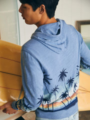 Sunwashed Slub Hoodie (Tall) - Palm Rainbow Ombre