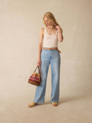 Linen Denim Pant - Summer Seas Wash