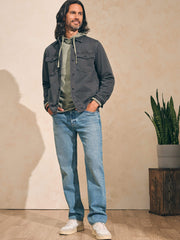 Organic Cotton Slim Straight Denim (32" Inseam) - Sandy Point Wash