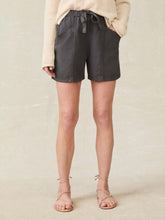 Topanga Drape Short - Washed Black