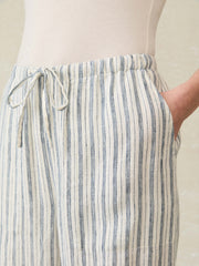 Laidback Linen Pant - Oceanside Stripe