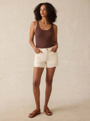 Organic Cotton Denim Short - White Sand Wash