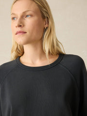 Coastal Cloud Cotton Crew - Washed Black