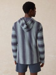 Whitewater Hoodie - Teal Channel Stripe