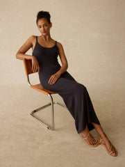 Sunwashed Slub Tank Dress - Washed Black
