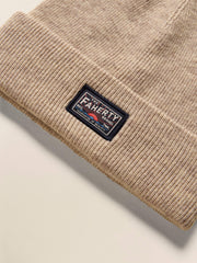 Faherty Logo Beanie - Oatmeal Heather