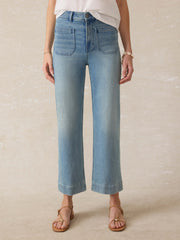 Stretch Terry Patch Pocket Ankle Pant - Eastern Shore Wash