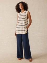 Miramar Linen Sweater Tunic - Lido Lines