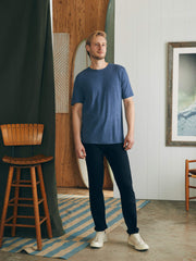 Short-Sleeve Vintage Chambray Tee - Glacial Navy Heather