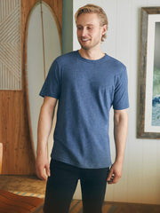 Short-Sleeve Vintage Chambray Tee - Glacial Navy Heather
