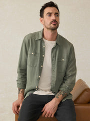 Tried \u0026 True Chambray Workshirt - Desert Olive