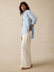 Laguna Linen Relaxed Shirt - Blue Fog