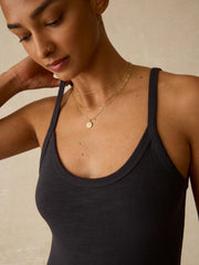 Sunwashed Slub Tank Dress - Washed Black
