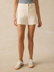 Stretch Terry Patch Pocket Short - Egret