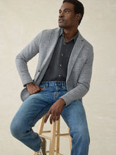 Inlet Knit Blazer - Medium Grey Melange