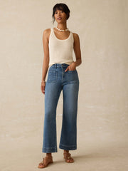 Stretch Terry Patch Pocket Ankle Pant - Riverton Wash