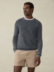 Sunwashed Crewneck Sweater - Faded Black