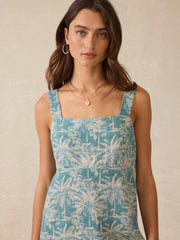 August Linen Dress - Maui Tropics