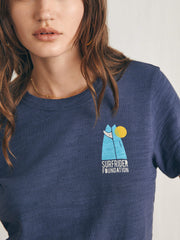 Surfrider Sunwashed Cropped Tee - Dune Navy