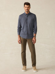 Coastline Knit Shirt - Twilight Houndstooth