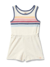 Kids Cabana Towel Terry Romper - Seacoast Skyline Stripe