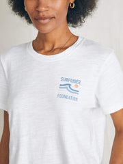 Surfrider Sunwashed Cropped Tee - White