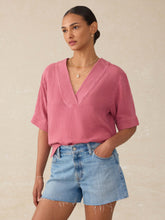 Dune Cotton Gauze Short Sleeve Popover - Heather Rose