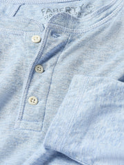 Long-Sleeve Cloud Henley (Tall) - Light Blue Heather