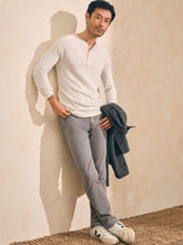 Long-Sleeve Newport Cloud Henley - Ivory Heather
