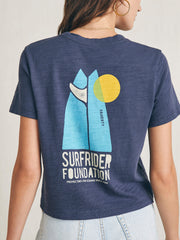 Surfrider Sunwashed Cropped Tee - Dune Navy