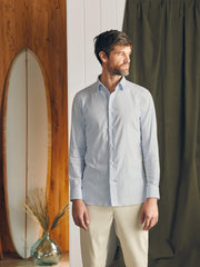 Movement™ Dress Shirt - Blue White Stripe