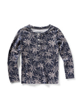 Kids Cloud Cotton Pajama Set - Navy Tropic Trees