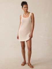 Seacoast Crochet Sleeveless Dress - Cream