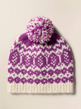 Valley Fairisle Pom Beanie - Purple Fairisle