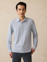 Movement™ Long-Sleeve Polo - Sea Shadow Stripe