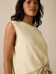 Sunwashed Midweight Organic Muscle Tank - Lemon Sorbet