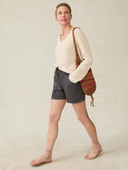 Topanga Drape Short - Washed Black
