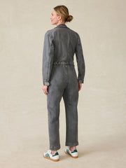 Sunwashed Denim Jumpsuit - Washed Black