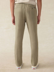 Linen Drawstring Pant - Canyon Olive