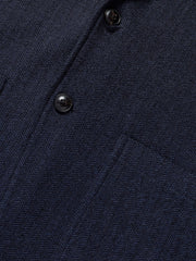 Inlet Knit Tweed Blazer - Navy Twilight Herringbone