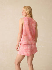 Dune Cotton Gauze Sleeveless Popover - Coral Skies Tie Dye
