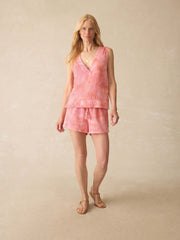 Dune Cotton Gauze Sleeveless Popover - Coral Skies Tie Dye