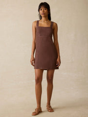 August Linen Dress - Cocoa
