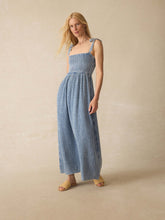 Dune Cotton Gauze Ella Dress - Light Indigo Wash
