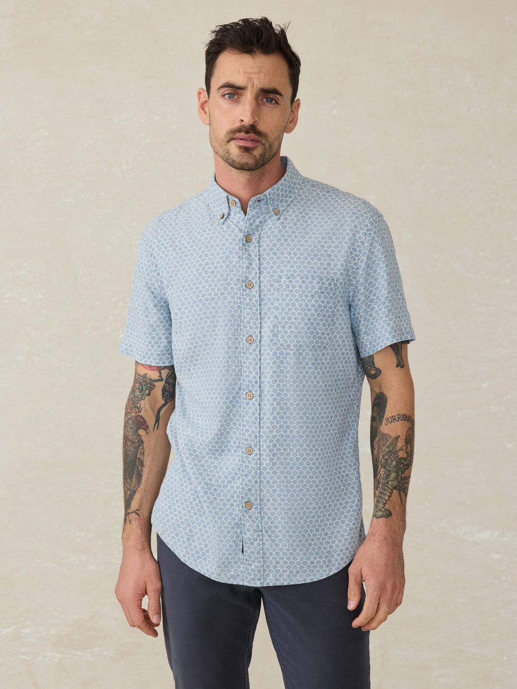 Short-Sleeve Breeze Shirt - Fish Scale Redux